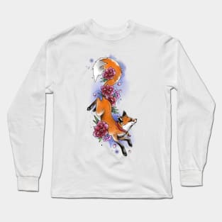 Fox watercolor Long Sleeve T-Shirt